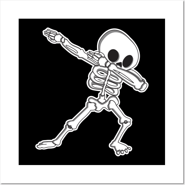 'Dabbing Skeleton' Awesome Costume Halloween Wall Art by ourwackyhome